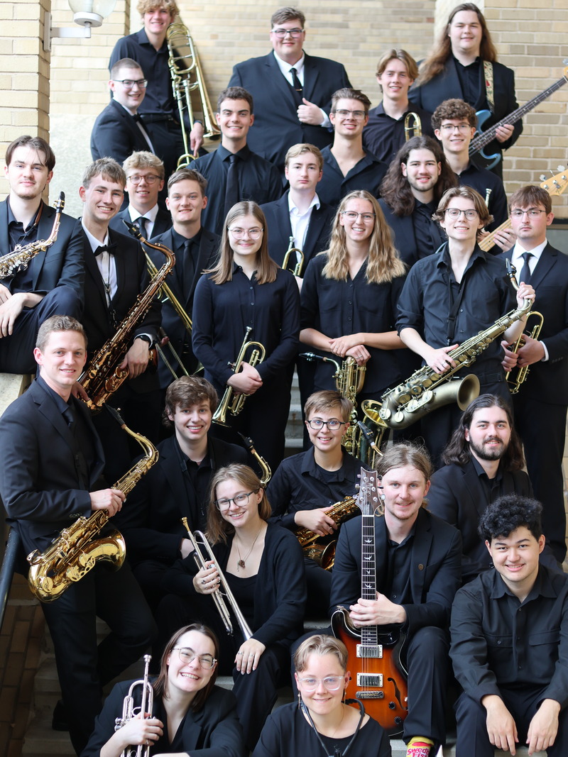Group photo of a Gustavus band.